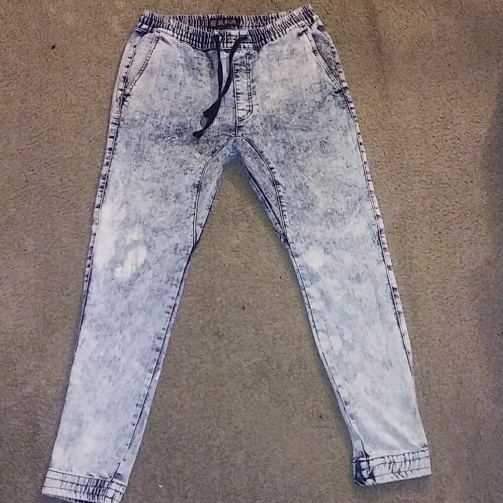 Denim joggers